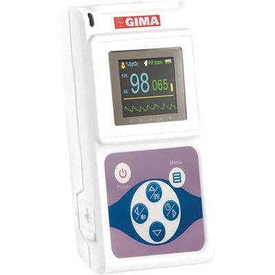 GIMA Pulsossimetro da dito portatile con display a colori e monitoraggio continuo, con software e bluetooth, GIMA Pulsossimetro da dito portatile con display a colori e monitoraggio continuo, con software e bluetooth,