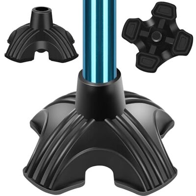 supregear Puntale per Stampelle, Bastone da Passeggio Antiscivolo Quattro Zampe Ricambio in Gomma Standard Canne da Passeggio Pieghevoli Accessorio supregear Puntale per Stampelle, Bastone da Passeggio Antiscivolo Quattro Zampe Ricambio in Gomma Standard Canne da Passeggio Pieghevoli Accessorio