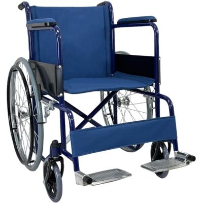 TERMIGEA Sedia a Rotelle Pieghevole Leggera Autospinta, Carrozzina per Anziani e Disabili in Acciaio (Portata 100KG) con Freno e Leva per Gradini, Dispositivo Medico CE per Interno ed Esterno TERMIGEA Sedia a Rotelle Pieghevole Leggera Autospinta, Carrozzina per Anziani e Disabili in Acciaio (Portata 100KG) con Freno e Leva per Gradini, Dispositivo Medico CE per Interno ed Esterno