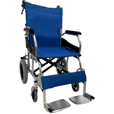 TERMIGEA Sedia a Rotelle Pieghevole Leggera, Carrozzina per Anziani e Disabili in Solido Acciaio (Portata 100KG) con Freno e Leva per Gradini, Dispositivo Medico CE Studiato per Interno ed Esterno TERMIGEA Sedia a Rotelle Pieghevole Leggera, Carrozzina per Anziani e Disabili in Solido Acciaio (Portata 100KG) con Freno e Leva per Gradini, Dispositivo Medico CE Studiato per Interno ed Esterno