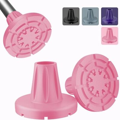 supregear Punte per Bastone 19 mm Resistenti, Sostitutivi Gomma Antiscivolo E Durevoli per Tutti I Terreni con Presa Estrema, Base Allargata con Inserto Metallico per Anziani, Confezione Da 2, Rosa supregear Punte per Bastone 19 mm Resistenti, Sostitutivi Gomma Antiscivolo E Durevoli per Tutti I Terreni con Presa Estrema, Base Allargata con Inserto Metallico per Anziani, Confezione Da 2, Rosa