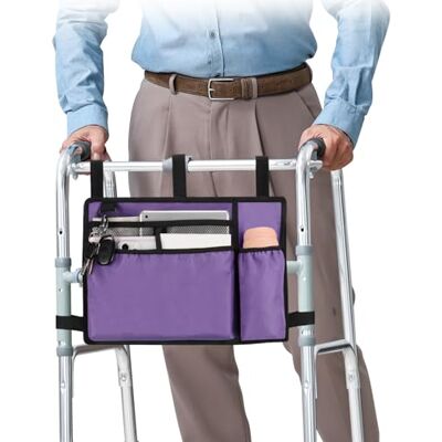 supregear Borsa per Sedia a Rotelle con Portabicchieri, Borsa per Girello Resistente All'acqua Cestino Accessori per Camminatore Pieghevole per Sedie a Rotelle, Deambulatori, Scooter (Viola Chiaro) supregear Borsa per Sedia a Rotelle con Portabicchieri, Borsa per Girello Resistente All'acqua Cestino Accessori per Camminatore Pieghevole per Sedie a Rotelle, Deambulatori, Scooter (Viola Chiaro)