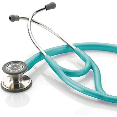 ADC Adscope 601, Stetoscopio cardiologico con testina convertibile, Caraibico metallizz ADC Adscope 601, Stetoscopio cardiologico con testina convertibile, Caraibico metallizz