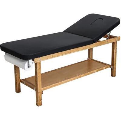 VEVOR Lettino da Massaggio Pieghevole con Struttura in Legno, Lettino per Visita di Fisioterapia con Schienale Regolabile, Ripiano Portaoggetti e Distributore di Rotoli di Carta per Ospedali VEVOR Lettino da Massaggio Pieghevole con Struttura in Legno, Lettino per Visita di Fisioterapia con Schienale Regolabile, Ripiano Portaoggetti e Distributore di Rotoli di Carta per Ospedali