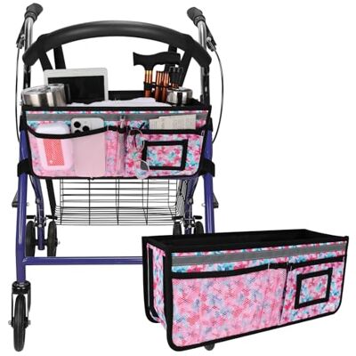 supregear Cestino Rollator, Grande Capacità Organizzatore Borsa con Svariate Tasche, Borsa di Stoccaggio Pieghevole Universale Impermeabile, Accessori per Rollator per Anziani, Rosa Inchiostro supregear Cestino Rollator, Grande Capacità Organizzatore Borsa con Svariate Tasche, Borsa di Stoccaggio Pieghevole Universale Impermeabile, Accessori per Rollator per Anziani, Rosa Inchiostro