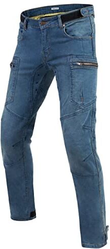 REBELHORN Urban III Jeans da Moto Uomo   Fodera in Fibra Aramidica   Protezioni per Ginocchia e Fianchi Livello 2   Fori di Ventilazione   7 Tasche   Loose Fit