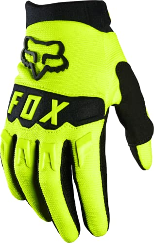 Fox Yth Dirtpaw Guanti da Motocross e Mtb per Ragazzi, Giallo (Fluorescent Yellow), YM