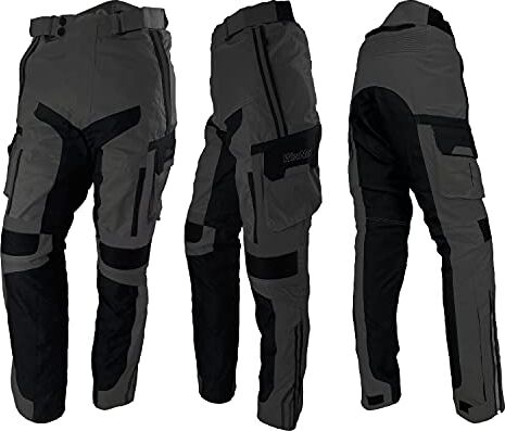 WinNet Pantalone Tecnico da Moto in Cordura con Protezioni Omologate 2° Livello (Il più Alto)