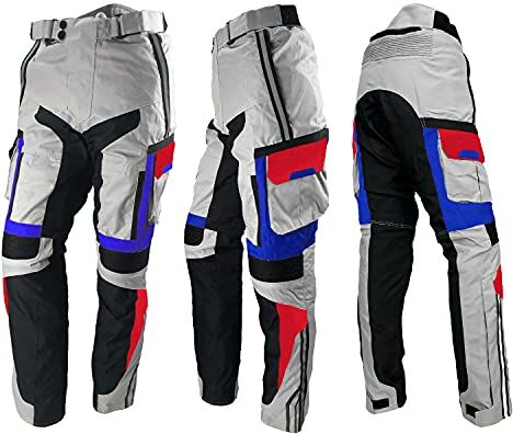 WinNet Pantalone Tecnico da Moto in Cordura con Protezioni Omologate 2° Livello (Il più Alto)