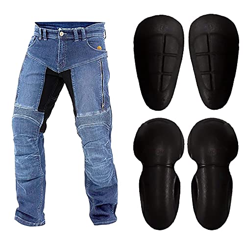WinNet Jeans da Moto con Inserti in Kevlar Anti Abrasione da Uomo