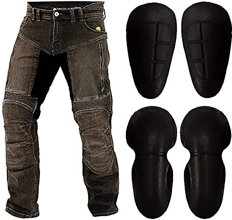 WinNet Jeans da Moto con Inserti in Kevlar Anti Abrasione da Uomo