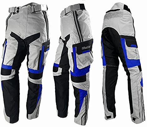 WinNet Pantalone Tecnico da Moto in Cordura con Protezioni Omologate 2° Livello (Il più Alto)