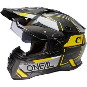 O'NEAL Casco moto Enduro Touring Adventure Good Fit, Pinlock & Bluetooth abilitato, visiera parasole integrata, ECE 22.06 Casco D-SRS SQUARE V.23 Adulto Nero Grigio Giallo Neon L O'NEAL Casco moto Enduro Touring Adventure Good Fit, Pinlock & Bluetooth abilitato, visiera parasole integrata, ECE 22.06 Casco D-SRS SQUARE V.23 Adulto Nero Grigio Giallo Neon L