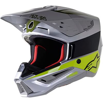 Alpinestars SM5 Bond Casco Motocross Argento M Alpinestars SM5 Bond Casco Motocross Argento M