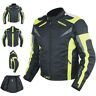 A-Pro Giacca Tessuto Moto Protezioni CE Manica Staccabile Gilet Termico giallo fluo L