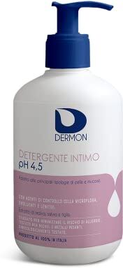 Alfasigma DERMON Detergente Intimo Ph 4.5, 500 ml, Detergente Intimo Delicato, Azione Rigenerante e Rinfrescante