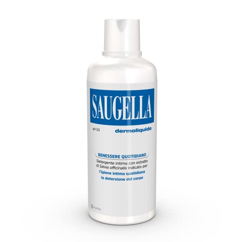Saugella , Dermoliquido, Detergente Per L'Igiene Intima Quotidiana a base di Salvia Officinalis, 750 ml