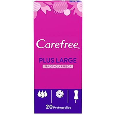 Carefree Plus Large senza profumo Proteggilip (20 pezzi), protezione traspirante e con nucleo super assorbente senza profumi, protegge slips larghi e discreti Carefree Plus Large senza profumo Proteggilip (20 pezzi), protezione traspirante e con nucleo super assorbente senza profumi, protegge slips larghi e discreti