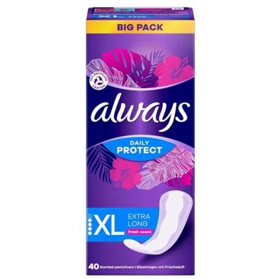 Always Tappetino antiscivolo Extra Protect Long Plus Fresh BigPack 40 Always Tappetino antiscivolo Extra Protect Long Plus Fresh BigPack 40