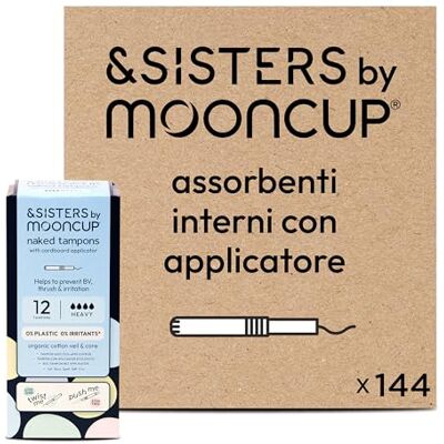SISTERS by Mooncup Tamponetti in cotone biologico con applicatore eco - Pesante SISTERS by Mooncup Tamponetti in cotone biologico con applicatore eco - Pesante
