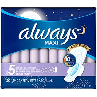 Always Sempre 3700017902 Maxi pad extra pesante per la notte con flexi-ala, confezione da 20 Always Sempre 3700017902 Maxi pad extra pesante per la notte con flexi-ala, confezione da 20