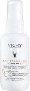 Vichy capital soleil uv-age fluido solare viso anti-invecchiamento con protezione molto alta spf 50+ 40 ml