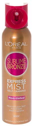 L'Oréal L'Oreal Paris Sublime Bronze Self Tan Body Mist 150 ml, Media [confezione può differire]