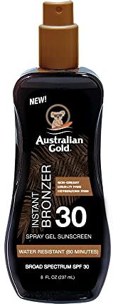 Australian Gold SPF 30 with Instant Bronzer Spray Gel 237ml