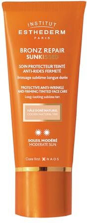 Institut Esthederm Bronz Repair Sunkissed Crema Solare Colorata Antirughe Fermezza Tonalità Dorata Naturale Ottimizzazione dell’Abbronzatura Naturale Sole Moderato Tubetto 50 ml