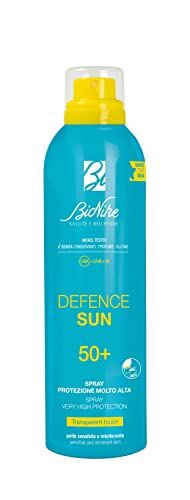 Bionike Defence Sun Spray Transparent Touch Solare Corpo SPF 50, per Pelli Sensibili e Intolleranti, Azione Protettiva e Antiossidante, Waterproof e Invisibile, 200 ml