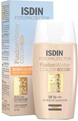 ISDIN fotoprotector fusion water color crema solare viso con colorazione leggera con protezione molto alta spf 50-50 ml