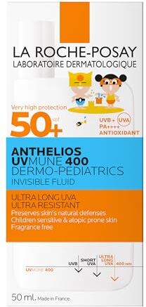 La Roche-Posay Anthelios UV-MUNE 400 Dermopediatrics Fluido Invisibile Protezione solare Viso SPF 50+ per bambini