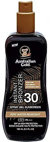 Australian Gold Sunscreen Spf30 Spray Gel With Instant Bronzer 237 Ml