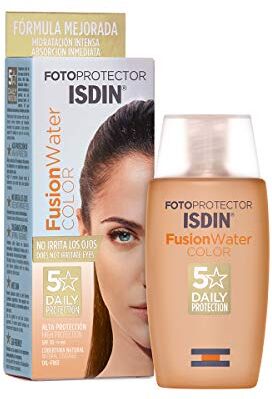 ISDIN Fusion Water Color SPF 50 50ml Fotoprotettore viso per uso quotidiano Texture lleggera