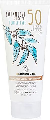 Australian Gold Crema viso tinta botanica SPF 50 Medium/Tan Black 89 ml (confezione da 1)