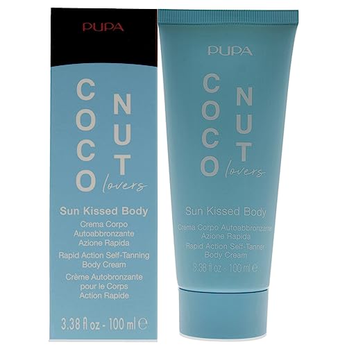 Pupa Milano Coconut Lovers Sun Kissed Body Contains Shea Butter with Emollient, Moisturizing and Regenerating Properties Provides Natural, Even Tan to Skin 3,38 oz Self Tanner