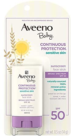 Aveeno , Baby, minerali Block, viso, UPF 50 +, 0,5 oz (14 G)