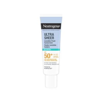 Neutrogena – Fluido Solare Invisibile Ultra Sheer Oil Control SPF 50+ UVB + UVA (50 ml) – Crema solare viso antiossidante con niacinamide – Secco al tatto, assorbimento rapido ed effetto opacizzante Neutrogena – Fluido Solare Invisibile Ultra Sheer Oil Control SPF 50+ UVB + UVA (50 ml) – Crema solare viso antiossidante con niacinamide – Secco al tatto, assorbimento rapido ed effetto opacizzante