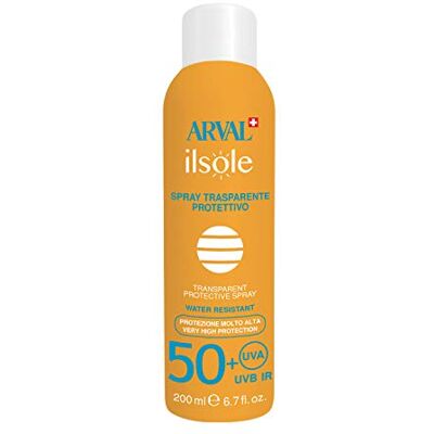 Arval Spray Protettivo Trasparente Spf 50+ Bombola 200 ml Arval Spray Protettivo Trasparente Spf 50+ Bombola 200 ml