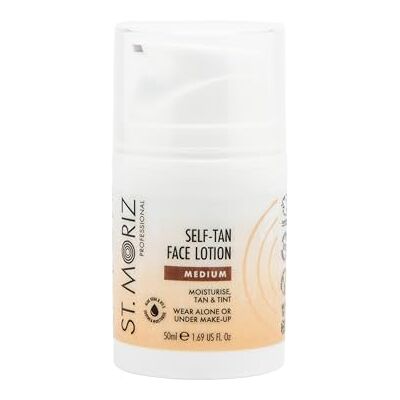 ST. MORIZ St Moriz Professional Lozione facciale autoabbronzante media con aloe vera e vitamina E per un'abbronzatura graduale e una lucentezza naturale abbronzatura finto vegana per il viso da sola o sotto ST. MORIZ St Moriz Professional Lozione facciale autoabbronzante media con aloe vera e vitamina E per un'abbronzatura graduale e una lucentezza naturale abbronzatura finto vegana per il viso da sola o sotto