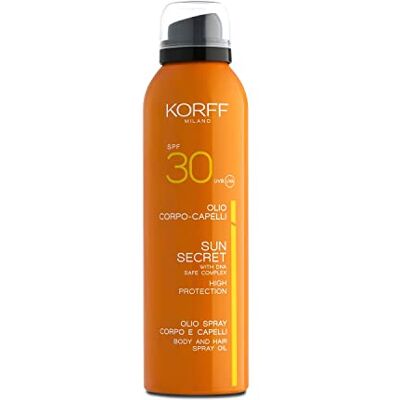 Korff Sun Secret Olio Spray Corpo E Capelli Spf30 200ml Korff Sun Secret Olio Spray Corpo E Capelli Spf30 200ml