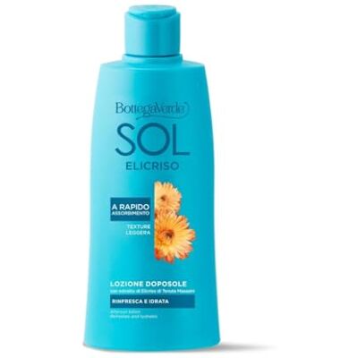 Bottega Verde SOL Elicriso, Lozione Doposole, 200 ml, con Estratto di Elicriso di Tenuta Massaini, Rinfresca e Idrata, Texture Leggera, per Tutti i Tipi di Pelle Bottega Verde SOL Elicriso, Lozione Doposole, 200 ml, con Estratto di Elicriso di Tenuta Massaini, Rinfresca e Idrata, Texture Leggera, per Tutti i Tipi di Pelle