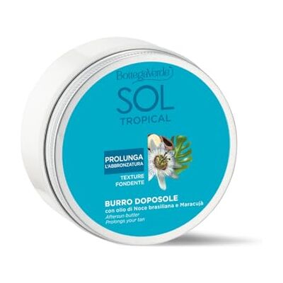 Bottega Verde SOL Tropical, Burro Doposole Corpo, 200 ml Nutre e Intensifica l’Abbronzatura, con Olio di Noce Brasiliana, Maracuja e Burro di Karitè, Formula Nutriente e Setificante Bottega Verde SOL Tropical, Burro Doposole Corpo, 200 ml Nutre e Intensifica l’Abbronzatura, con Olio di Noce Brasiliana, Maracuja e Burro di Karitè, Formula Nutriente e Setificante