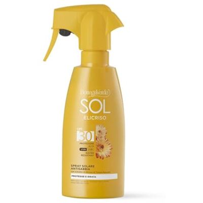 Bottega Verde Spray Solare SOL Elicriso SPF 30, 200 ml, Protezione Alta per Tutta la Famiglia, Antisabbia e Idratante, con Estratto di Elicriso, Texture Leggera, Water Resistant Bottega Verde Spray Solare SOL Elicriso SPF 30, 200 ml, Protezione Alta per Tutta la Famiglia, Antisabbia e Idratante, con Estratto di Elicriso, Texture Leggera, Water Resistant
