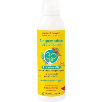 Farmaderbe Desert Flower Air Spray Solare Viso e Corpo SPF30, 150ml Farmaderbe Desert Flower Air Spray Solare Viso e Corpo SPF30, 150ml