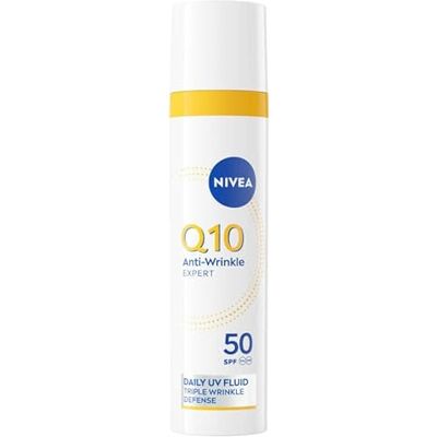 NIVEA Q10 Anti-Rughe Expert – Fluido anti-UV quotidiano FPS 50 – Trattamento viso per il viso per le rughe – Alta protezione UVA/UVB – 12H anti-lucentezza – Q10 Pure & Glycostop – Tutti i tipi di NIVEA Q10 Anti-Rughe Expert – Fluido anti-UV quotidiano FPS 50 – Trattamento viso per il viso per le rughe – Alta protezione UVA/UVB – 12H anti-lucentezza – Q10 Pure & Glycostop – Tutti i tipi di