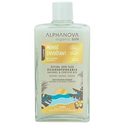 Alphanova Monoi coco tiara envoutant idratante profumato corpo e capelli naturale e biologico, 100 ml Alphanova Monoi coco tiara envoutant idratante profumato corpo e capelli naturale e biologico, 100 ml