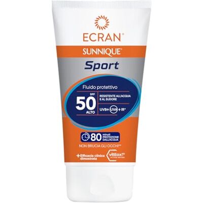 Ecran Sunnique Siero Viso Sport SPF 50, 40 ml, Protezione Molto Alta con VitEox80, Siero Protettivo Idratante Resistente al Sudore e all'Acqua per l'Attività Fisica Ecran Sunnique Siero Viso Sport SPF 50, 40 ml, Protezione Molto Alta con VitEox80, Siero Protettivo Idratante Resistente al Sudore e all'Acqua per l'Attività Fisica