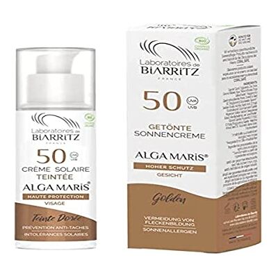 Laboratoires de Biarritz CREMA VISO colore dorato SPF50 50ml. Laboratoires de Biarritz CREMA VISO colore dorato SPF50 50ml.