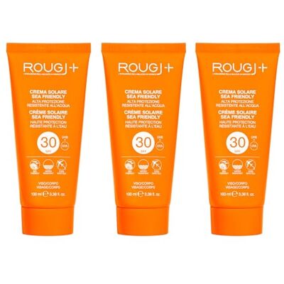Rougj Crema Solare 30 SPF Viso Corpo 100ml X3 – Adulti, Resistente all’Acqua, Pelli Sensibili, Calendula, Karité, Senza Parabeni – Made in Italy Rougj Crema Solare 30 SPF Viso Corpo 100ml X3 – Adulti, Resistente all’Acqua, Pelli Sensibili, Calendula, Karité, Senza Parabeni – Made in Italy